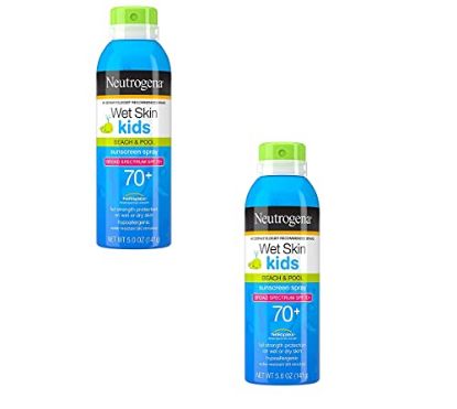 Picture of Neutrogena Wet Skin Kids Sunscreen Spray, Water-Resistant and Oil-Free, Broad Spectrum SPF 70+, 5 oz 2PK New Item