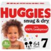 Picture of Huggies Size 7 Diapers, Snug & Dry Baby Diapers, Size 7 (41+ lbs), 80 Count, Packaging May Vary