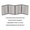 Picture of Pet Gate - 4-Panel Indoor Foldable Dog Fence for Stairs, Hallways or Doorways - 72x24-Inch Retractable Wood Freestanding Dog Gates by PETMAKER (Brown)