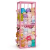 Picture of Trycooling Stuffed Animal Storage Zoo Stuffed Animal Holder Space Save Vertical Stuffed Animals Storage PVC with Elastic Band and Net for Playroom Bedroom Nursery (Pink 1)