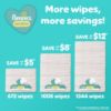 Picture of Pampers Baby Wipes, Sensitive, Water Based Wipe, Clinically Proven, Hypoallergenic, and Unscented for Babies, 1344 Wipes Total (16 Flip-Top Packs)