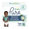 Picture of Pampers Pure Baby Diapers, Size 4 (22-37 lbs), 108