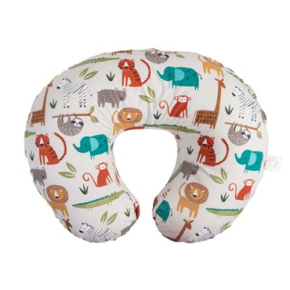 Picture of Boppy Original Nursing Pillow, Neutral Jungle Colors, Ergonomic Nursing Essentials for Bottle and Breastfeeding, Firm Fiber Fill, with Removable Pillow Cover, Machine Washable