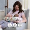 Picture of Boppy Original Nursing Pillow, Neutral Jungle Colors, Ergonomic Nursing Essentials for Bottle and Breastfeeding, Firm Fiber Fill, with Removable Pillow Cover, Machine Washable