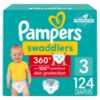 Picture of Pampers Diapers - Swaddlers 360 - Size 3, 124 Count, for up to 100% Leakproof Premium Skin Protection