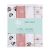 Picture of aden + anais Aden Swaddle Blanket, Muslin Blankets for Girls & Boys, Baby Receiving Swaddles, Ideal Newborn Gifts, Unisex Infant Shower Items, Wearable Swaddling Set, 4 Pk, Minnie Mouse Rainbows