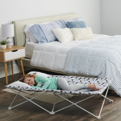 Picture of Regalo My Cot Pal Extra Long Portable Toddler Bed - Eye Lashes, White, Small Single