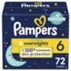 Picture of Pampers Overnight Diapers - Swaddlers Overnights - Size 6, 72 Count, Disposable Baby Diaper, Night Time Leak and Skin Protection