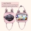 Picture of BabbleRoo Diaper Bag Backpack - Baby Essentials Travel Tote Multi function Waterproof Bag, with Changing Pad, Stroller Straps & Pacifier Case Unisex, Pink