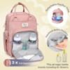 Picture of RUVALINO Diaper Bag Backpack, Multifunction Travel Pack Maternity Baby Changing Bags, Large Capacity, Waterproof, Pink