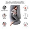 Picture of ALLOPERA Pregnancy Pillow, Full Body Maternity Pillow 57 inch, with Removable Washable Cover - Sleep Support for Legs, Back, Neck, Shoulder, HIPS, Belly for Pregnent Women, 100% Cotton