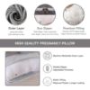 Picture of ALLOPERA Pregnancy Pillow, Full Body Maternity Pillow 57 inch, with Removable Washable Cover - Sleep Support for Legs, Back, Neck, Shoulder, HIPS, Belly for Pregnent Women, 100% Cotton