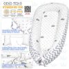Picture of Mamibaby Baby Lounger for Newborn Cover - Newborn Lounger for 0-12 Months, Breathable & Portable Infant Lounger - Adjustable Cotton Soft Baby Floor Seat for Travel, Newborn Essentials (Crown)