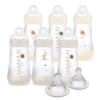 Picture of MAM 9oz Easy Start Anti-Colic Baby Bottle, Medium Flow with 2X Bonus Nipples, Breastfeeding-Like Silicone Nipple Bottle, Reduces Colic, Gas, & Reflux, Easy-to-Clean, BPA-Free, 2 Plus Months
