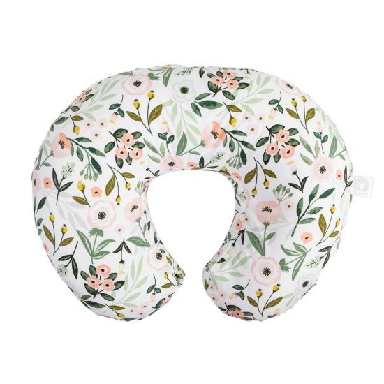 Picture of Boppy Original Nursing Pillow, Pink Garden, Ergonomic Nursing Essentials for Bottle and Breastfeeding, Firm Fiber Fill, with Removable Pillow Cover