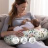 Picture of Boppy Original Nursing Pillow, Pink Garden, Ergonomic Nursing Essentials for Bottle and Breastfeeding, Firm Fiber Fill, with Removable Pillow Cover