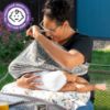 Picture of Boppy Original Nursing Pillow, Pink Garden, Ergonomic Nursing Essentials for Bottle and Breastfeeding, Firm Fiber Fill, with Removable Pillow Cover