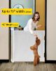 Picture of dearlomum Retractable Baby Gate,Mesh Baby Gate or Mesh Dog Gate,41" Tall,Extends up to 79" Wide,Child Safety Gate for Doorways, Stairs, Hallways, Indoor/Outdoor（White,41"x79")