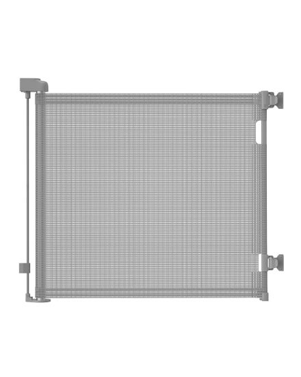 Picture of Veraste Retractable Baby Gate,Mesh Baby Gate or Mesh Dog Gate,33" Tall,Extends up to 71" Wide,Child Safety Gate for Doorways,Stairs,Hallways,Indoor/Outdoor(Grey,33"x71")