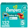 Picture of Pampers Diapers - Baby Dry - Size 5, 132 Count, Absorbent Disposable Infant Diaper (Packaging May Vary)