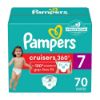 Picture of Pampers Diapers - Cruisers 360 - Size 7, 70 Count, Babyproof up to 100% Leakproof Pull-On Diaper