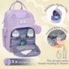 Picture of RUVALINO Diaper Bag Backpack, Multifunction Travel Pack Maternity Baby Changing Bags, Large Capacity, Waterproof, Taro Purple