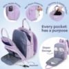 Picture of RUVALINO Diaper Bag Backpack, Multifunction Travel Pack Maternity Baby Changing Bags, Large Capacity, Waterproof, Taro Purple