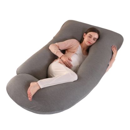 Picture of Pregnancy Pillow, Full Body Maternity Pillow 57 inch, with Removable Washable Cover - Sleep Support for Legs, Back, Neck, Shoulder, HIPS, Belly for Pregnent Women (Cooling Cover)