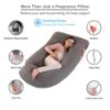 Picture of Pregnancy Pillow, Full Body Maternity Pillow 57 inch, with Removable Washable Cover - Sleep Support for Legs, Back, Neck, Shoulder, HIPS, Belly for Pregnent Women (Cooling Cover)