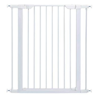 Picture of MidWest Homes for Pets 39 Inches Tall Walk-Through Steel Pet Gate, Pressure Mounted Dog Gate Measures 29 - 38 Inches Wide & Includes two 3-Inch-Wide Extensions, White