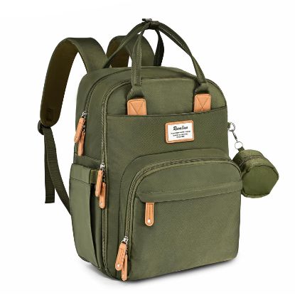 Picture of RUVALINO Diaper Bag Backpack - Multifunction Travel Back Pack Maternity Baby Changing Bags, Diaper Changing Totes, Large Capacity, Waterproof and Stylish, Baby Travel Essential, Army Green