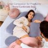 Picture of Momcozy Pregnancy Pillows for Sleeping, U Shaped Full Body Maternity Pillow with Removable Cover - Support for Back, Legs, Belly, HIPS for Pregnant Women, 57 Inch Pregnancy Pillow for Women, Grey