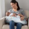 Picture of Boppy Original Nursing Pillow, Blue Ocean, Ergonomic Nursing Essentials for Bottle and Breastfeeding, Firm Fiber Fill, with Removable Pillow Cover, Machine Washable