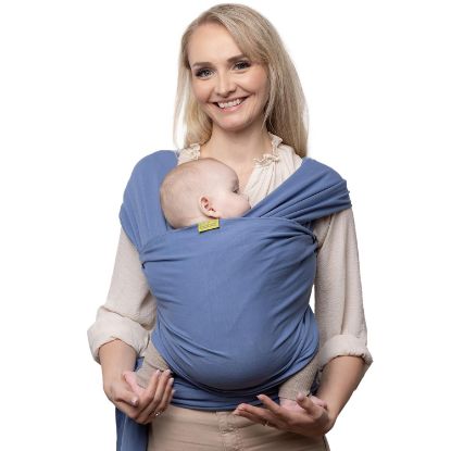 Picture of Boba Baby Wrap Carrier Newborn to Toddler - Stretchy Baby Wraps Carrier - Baby Sling - Hands-Free Baby Carrier Wrap - Baby Carrier Sling - Baby Carrier Newborn to Toddler 7-35 lbs (Vintage Navy Blue)