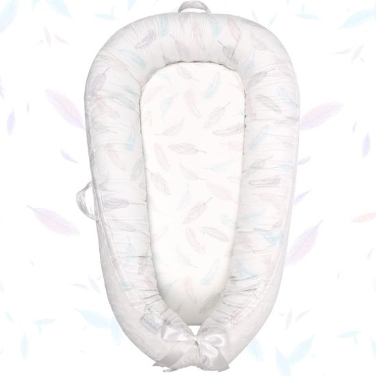 Picture of Mamibaby Baby Lounger Cover,100% Cotton Breathable Soft Newborn Lounger Cover, Portable Lightweight Adjustable Infant Floor Seat for Travel, Newborn Must Have Essentials Baby Registry Search