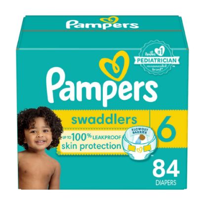 Picture of Pampers Baby Diapers - Swaddlers - Size 6, 84 Count, Ultra Absorbent Disposable Infant Diaper