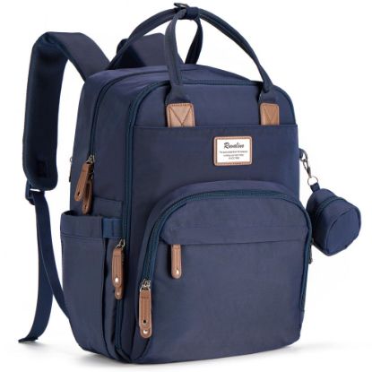 Picture of RUVALINO Diaper Bag Backpack, Multifunction Travel Back Pack Maternity Baby Changing Bags, Diaper Changing Totes, Waterproof and Stylish, Navy Blue