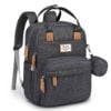 Picture of RUVALINO Diaper Bag Backpack, Multifunction Travel Pack Maternity Baby Changing Bags, Large Capacity, Waterproof, Dark Gray