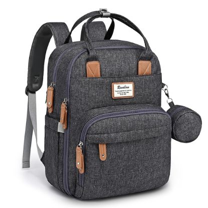Picture of RUVALINO Diaper Bag Backpack, Multifunction Travel Pack Maternity Baby Changing Bags, Large Capacity, Waterproof, Dark Gray