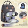Picture of RUVALINO Diaper Bag Backpack, Multifunction Travel Pack Maternity Baby Changing Bags, Large Capacity, Waterproof, Dark Gray