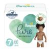 Picture of Pampers Baby Diapers - Pure Protection - Size 7, 60 Count, for up to 100% Leakproof, Premium Plant-based Skin Protection