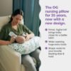 Picture of Boppy Nursing Pillow, Green Sage Leaf, Larger, More Supportive Pillow for Breastfeeding and Bottle Feeding, Firmer Fill, Higher Lift, Larger Area Than Original Nursing Pillow