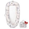Picture of JOCUTE Baby Lounger,100% Soft Breathable, Portable Canvas Newborn Lounger Infant Floor Seat Cushion for Travel, Tummy Time, Newborn Must Have Essentials Baby Shower Registry Search(Flower)