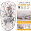 Picture of JOCUTE Baby Lounger,100% Soft Breathable, Portable Canvas Newborn Lounger Infant Floor Seat Cushion for Travel, Tummy Time, Newborn Must Have Essentials Baby Shower Registry Search(Flower)