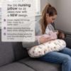 Picture of Boppy Nursing Pillow, Tan Happy Houseplants, Larger, Firmer, More Supportive Pillow for Breastfeeding and Bottle Feeding, Firmer Fill, Higher Lift, Larger Area Than Original Nursing Pillow