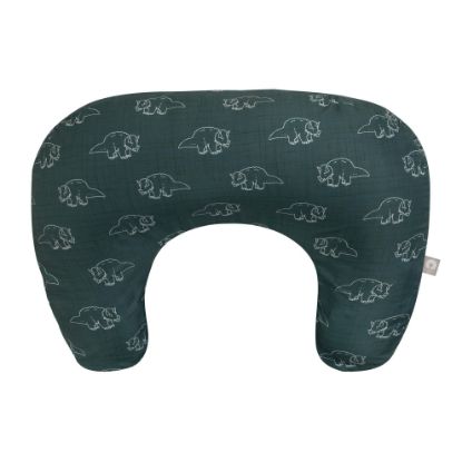 Picture of Boppy Nursing Pillow, Forest Green Dinos, Larger, Firmer, More Supportive Pillow for Breastfeeding and Bottle Feeding, Firmer Fill, Higher Lift, Larger Area Than Original Nursing Pillow