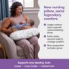 Picture of Boppy Nursing Pillow, Gray Gentle Leaves, Larger, Firmer, More Supportive Pillow for Breastfeeding and Bottle Feeding, Firmer Fill, Higher Lift, Larger Area Than Original Nursing Pillow