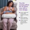 Picture of Boppy Nursing Pillow, Gray Gentle Leaves, Larger, Firmer, More Supportive Pillow for Breastfeeding and Bottle Feeding, Firmer Fill, Higher Lift, Larger Area Than Original Nursing Pillow