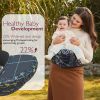 Picture of Momcozy Hip Seat Baby Carrier - Adjustable Waistband with Original 3D Belly Protector, Ergonomic Carrier with Various Pockets for Newborns & Toddlers up to 45lbs (Starry Sky, Large)