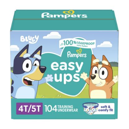 Picture of Pampers Training Pants - Easy Ups Boys & Girls Bluey - Size 4T-5T, 104 Count, Children's Potty Underwear (Packaging May Vary)